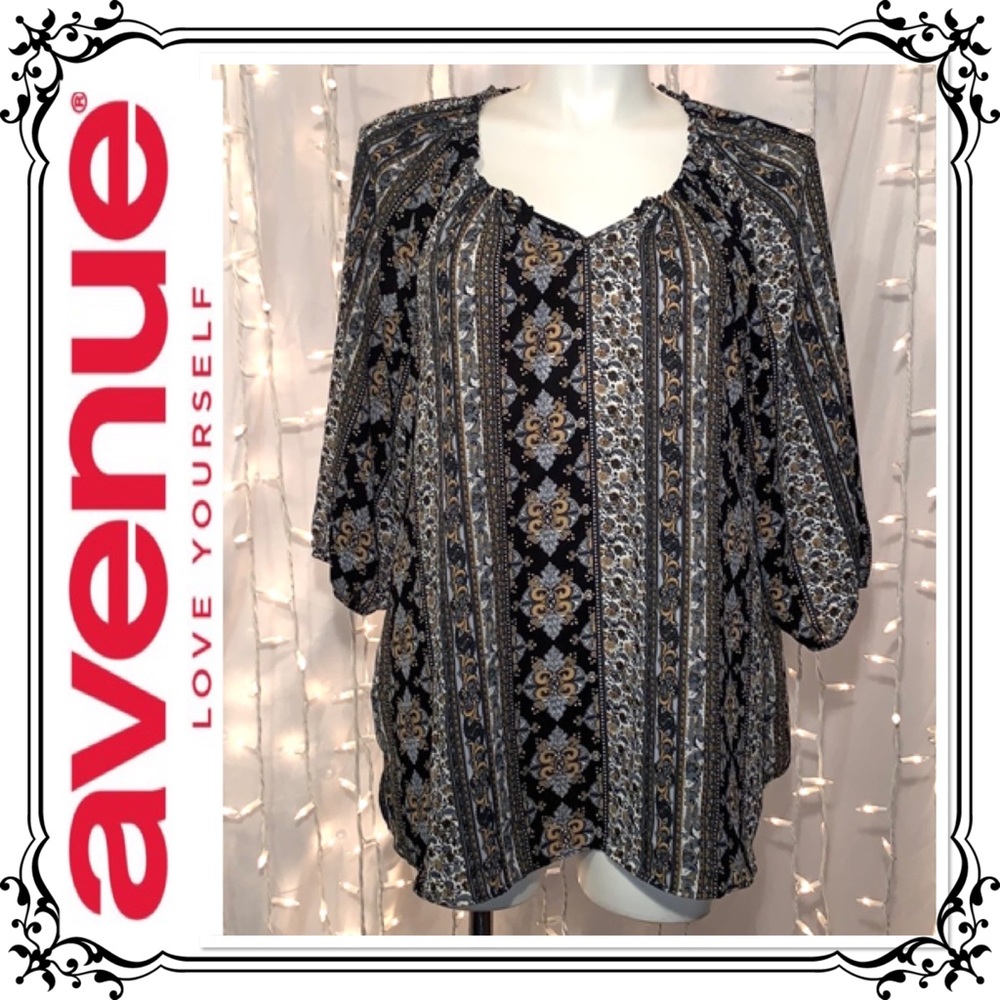 AVENUE ⭐️ Bohemian Peasant Blouse